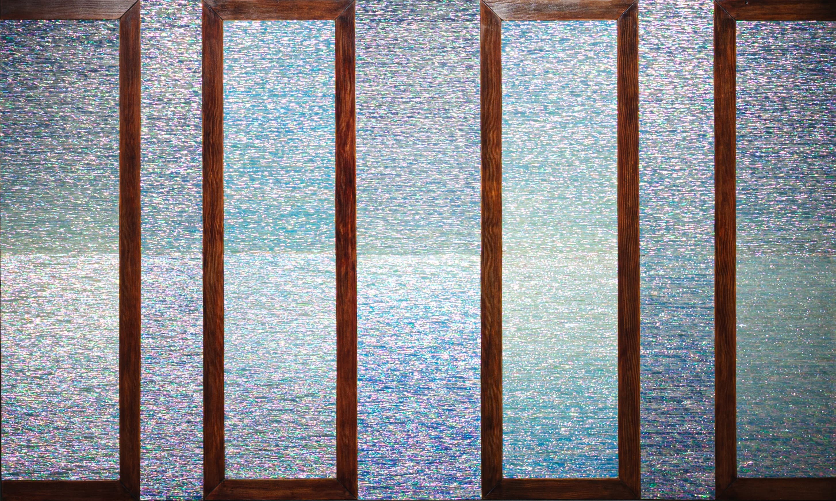 Kim Duck Yong 김덕용, 차경-빛의 결, 2025, 나무에 자개, 혼합기법, 120 x 200 cm