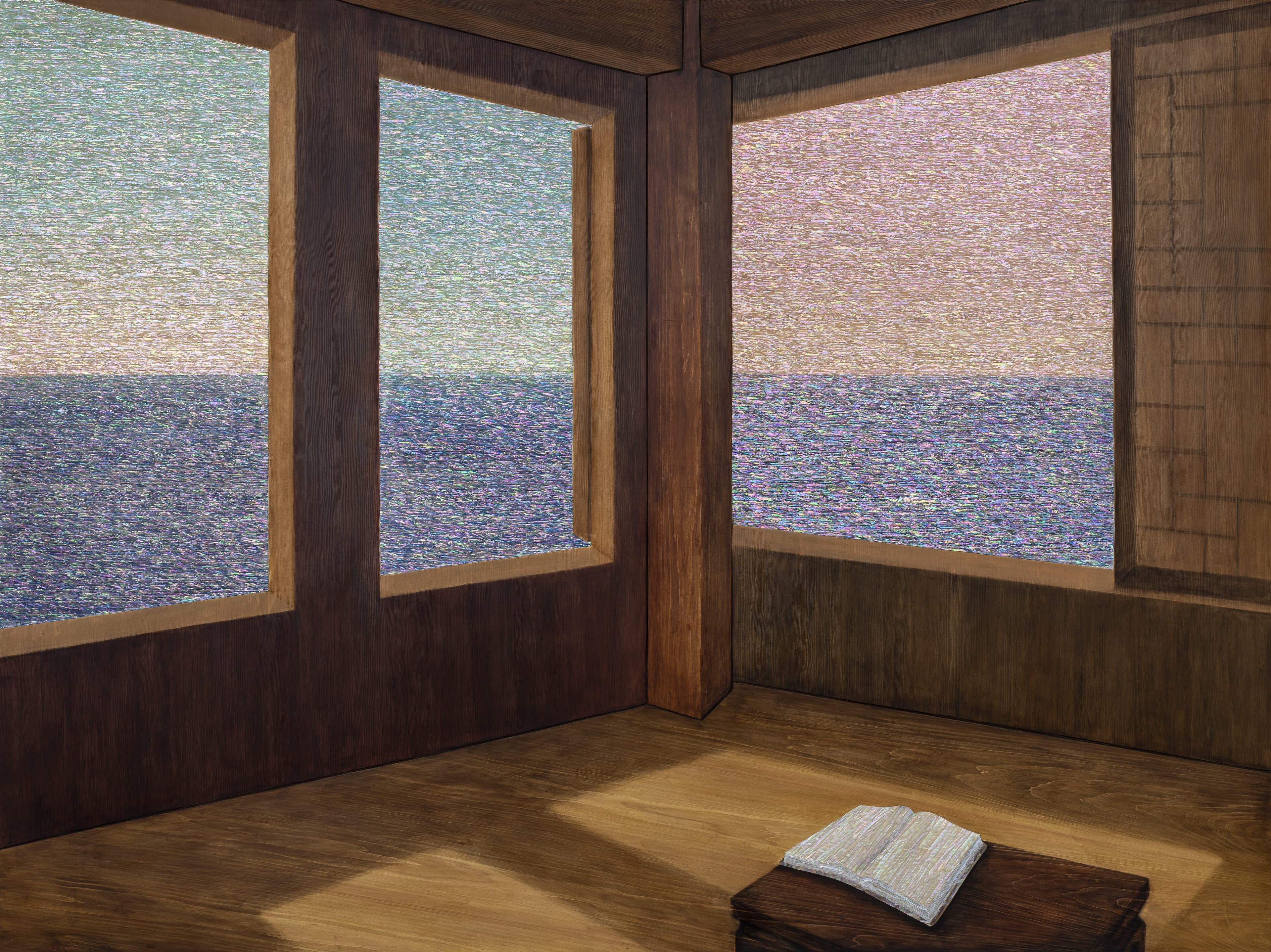Kim Duck Yong 김덕용, 차경-시간의 공간, 2024, 나무에 자개, 혼합기법, 180 x 240 cm