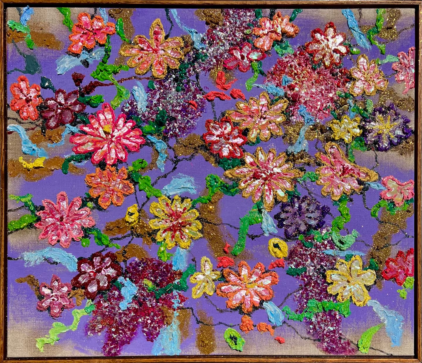 정서윤, BLESSING5, mother-of-pearl, mixed media on canvas, 53 x 45.5 cm. 300 만원