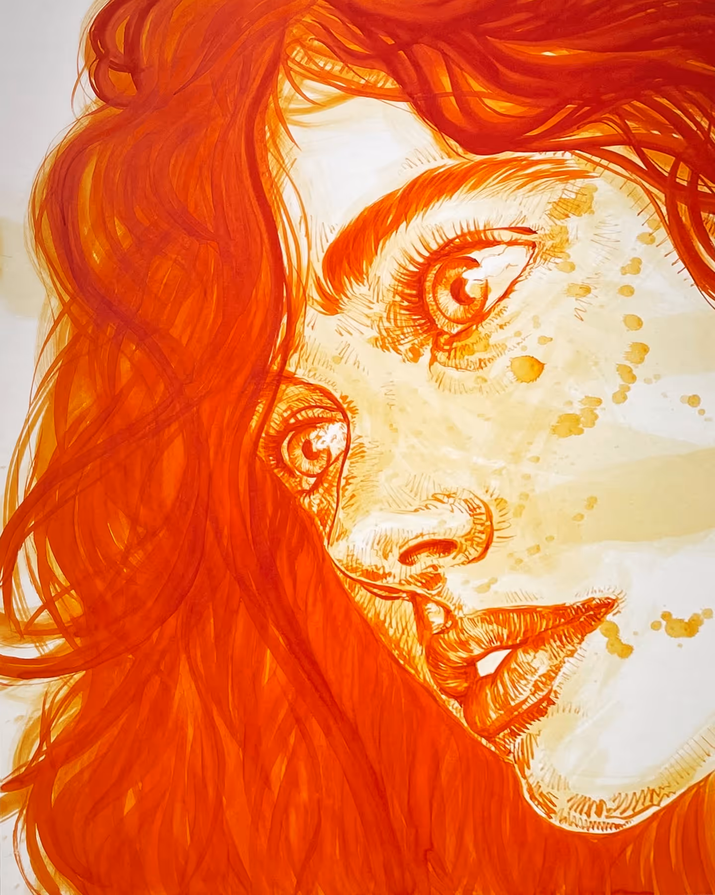 Uniquelab, Dreamer 1, ink, colored pencils on canvas, 90.9 x 72.7 cm. 420 만원