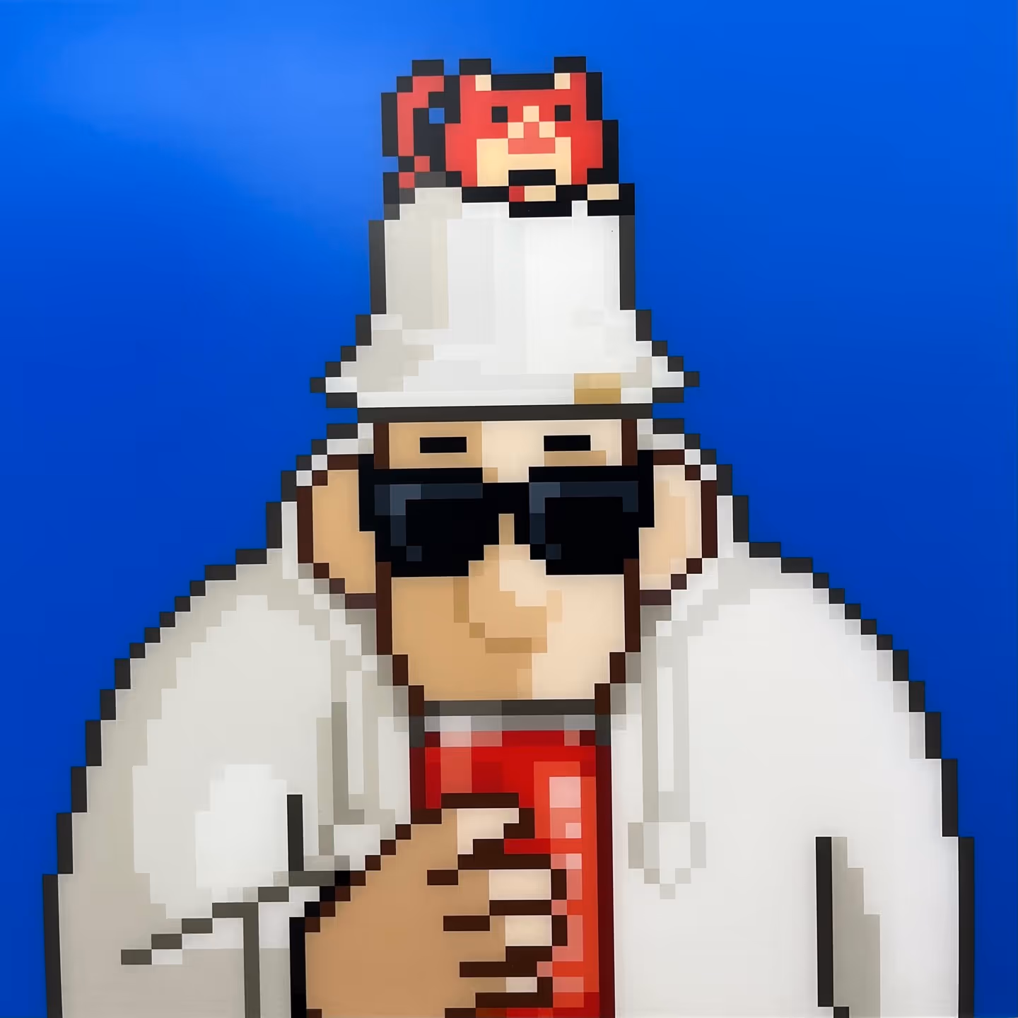 Pixel Art Fighter, 247 DIFF x BITCAT, digital print, 50 x 50 cm. 가격 문의 sarah@arttoken.ai