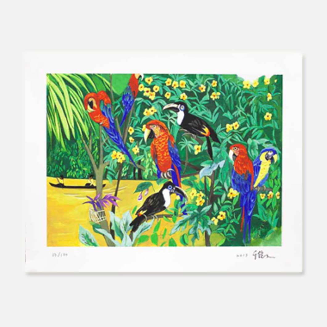 Chun Kyungja 천경자, 페루, 2019, 판화, 27.3x22 cm