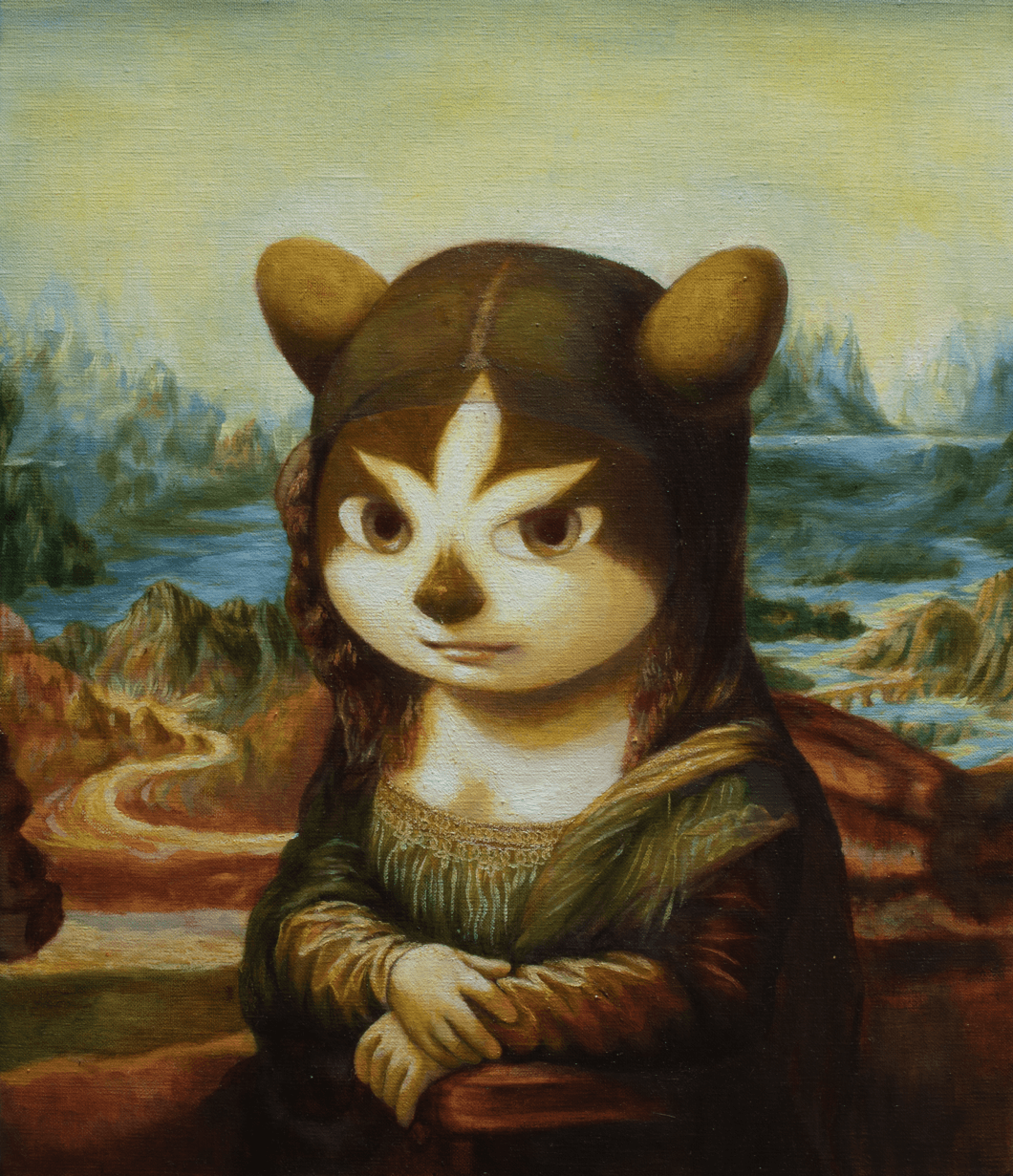 HIROYUKI 히로유키, La Gioconda, c. 1503–1506 Mona Lisa by Leonardo da Vinci, 2025, oil on canvas,, 45.5x53cm