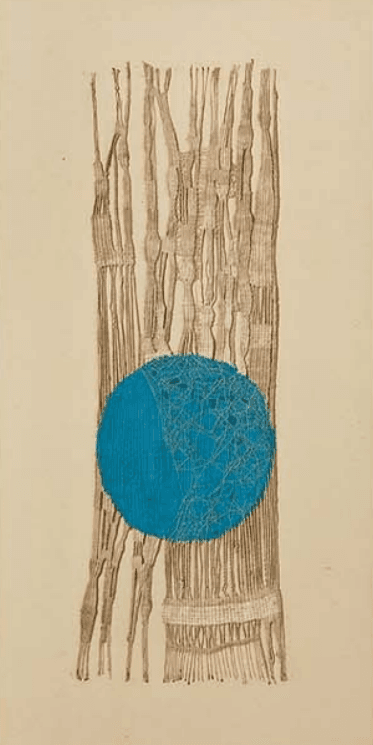 Park Rehyun 박래현, 기원B, 1966, 태피스트리, 61.3x20.9cm