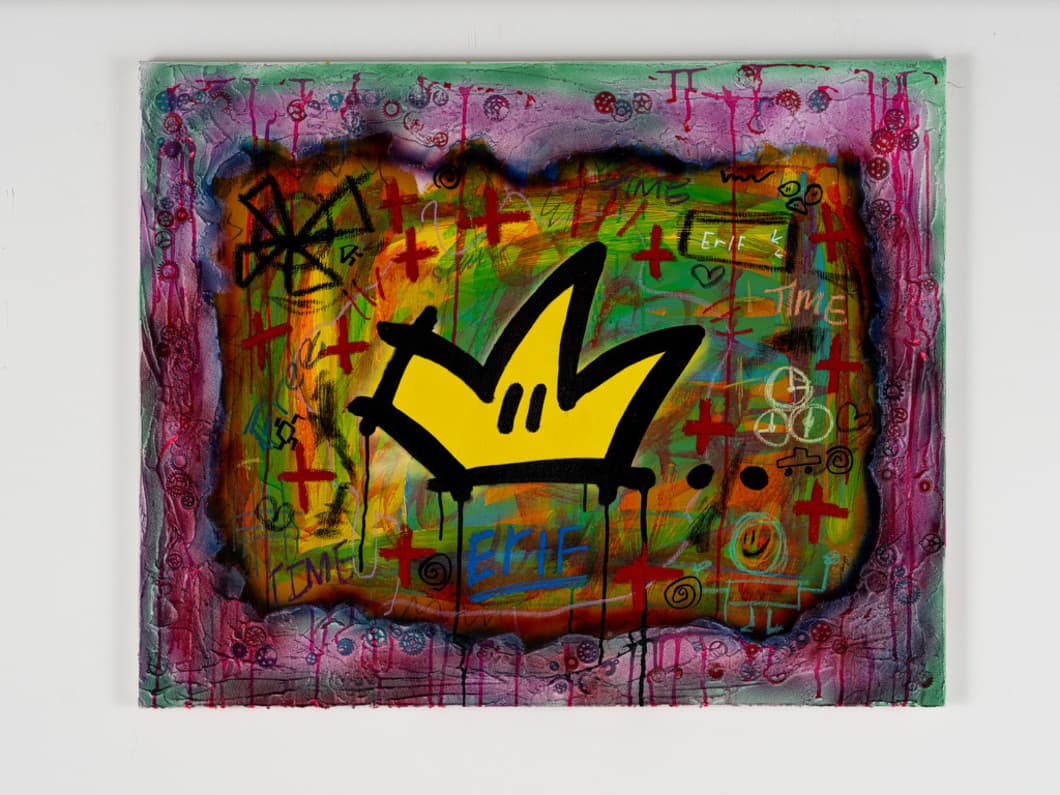 STONROK 스톤락, 2025, ACRYLIC, MIXED MEDIA ON CANVAS, 90.9 x 72.7 cm