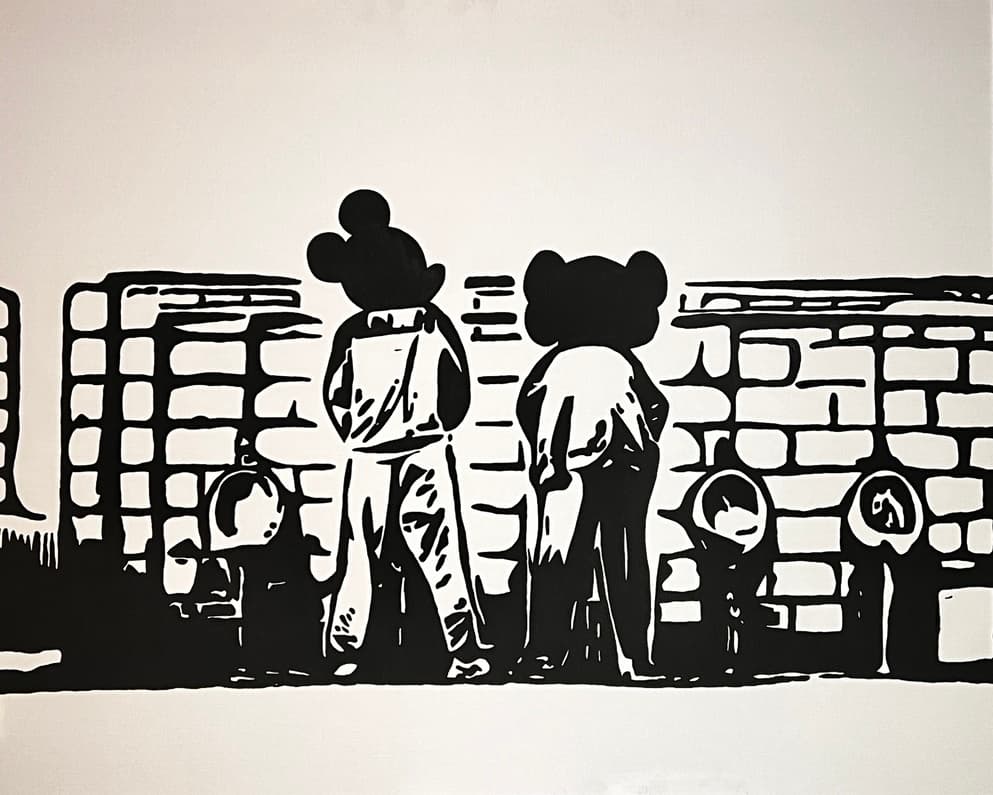 STONROK 스톤락, 2025, ACRYLIC, MIXED MEDIA ON CANVAS, 90.9 x 72.7 cm