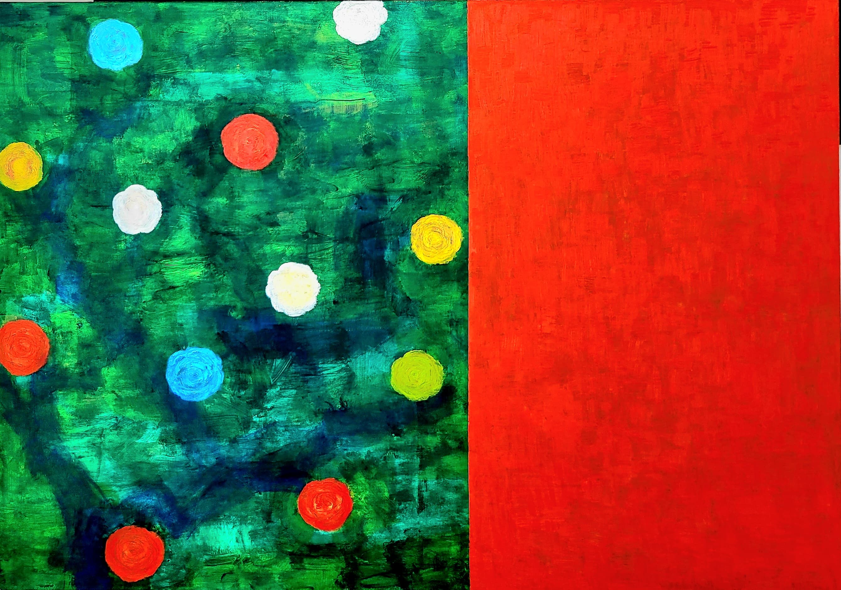 Palette,something-Camellia1, oil on canvas, 162x112cm, 2024