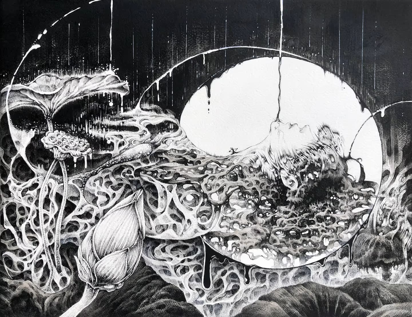 다원, AM1108, pencil, ink, pigmentink pen, ballpoint pen on paper, 40.9 x 31.8 cm. 가격 문의 sarah@arttoken.ai