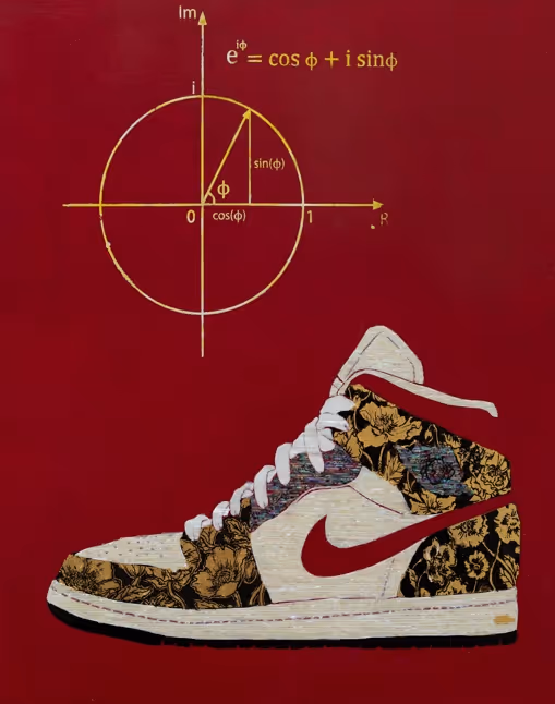 신제현, 윤슬 Beautiful 52, mother-of-pearl, gold leaf on plywood, 45 x 53 cm. 200 만원