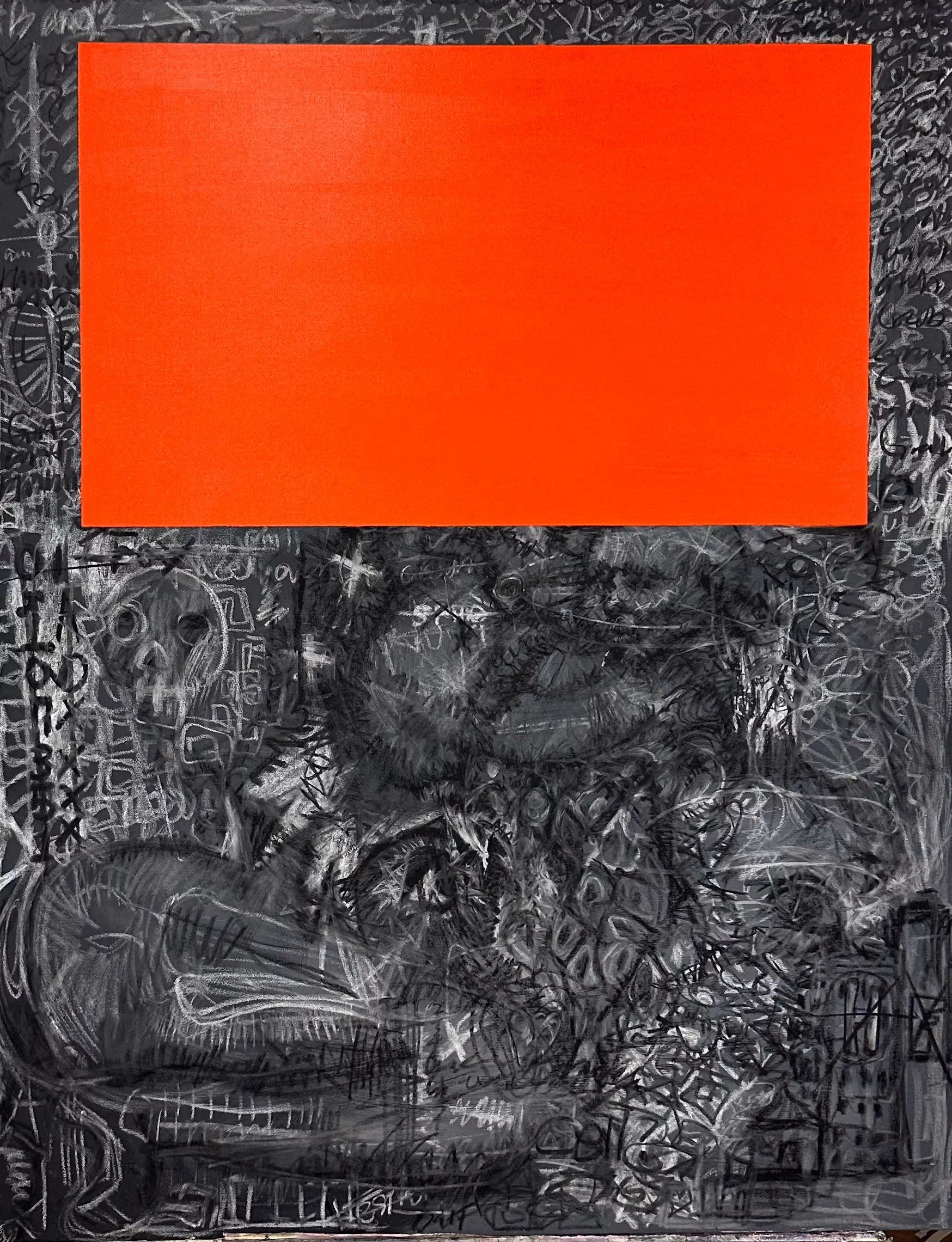 2ssull, 경계, oil pastel, oil on canvas, 91 x 116 cm. 가격 문의 sarah@arttoken.ai